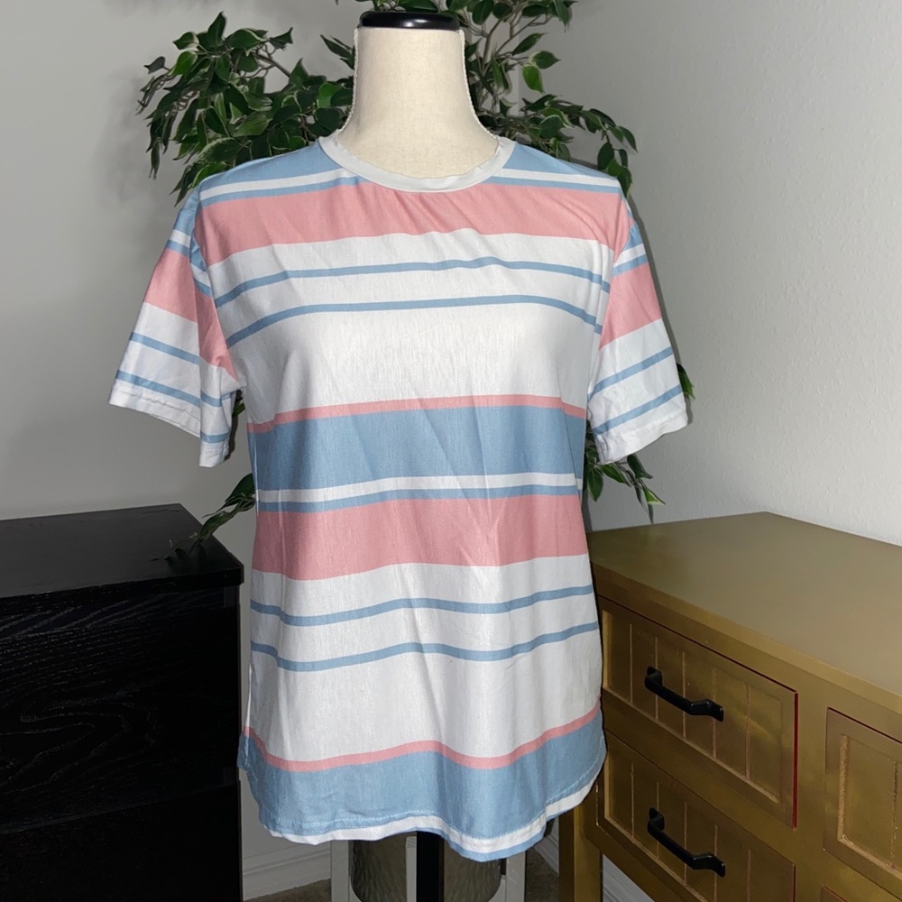 White Striped Tee - Picture 2 of 5